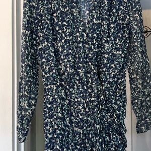 Veronica Beard Blue Floral Dress